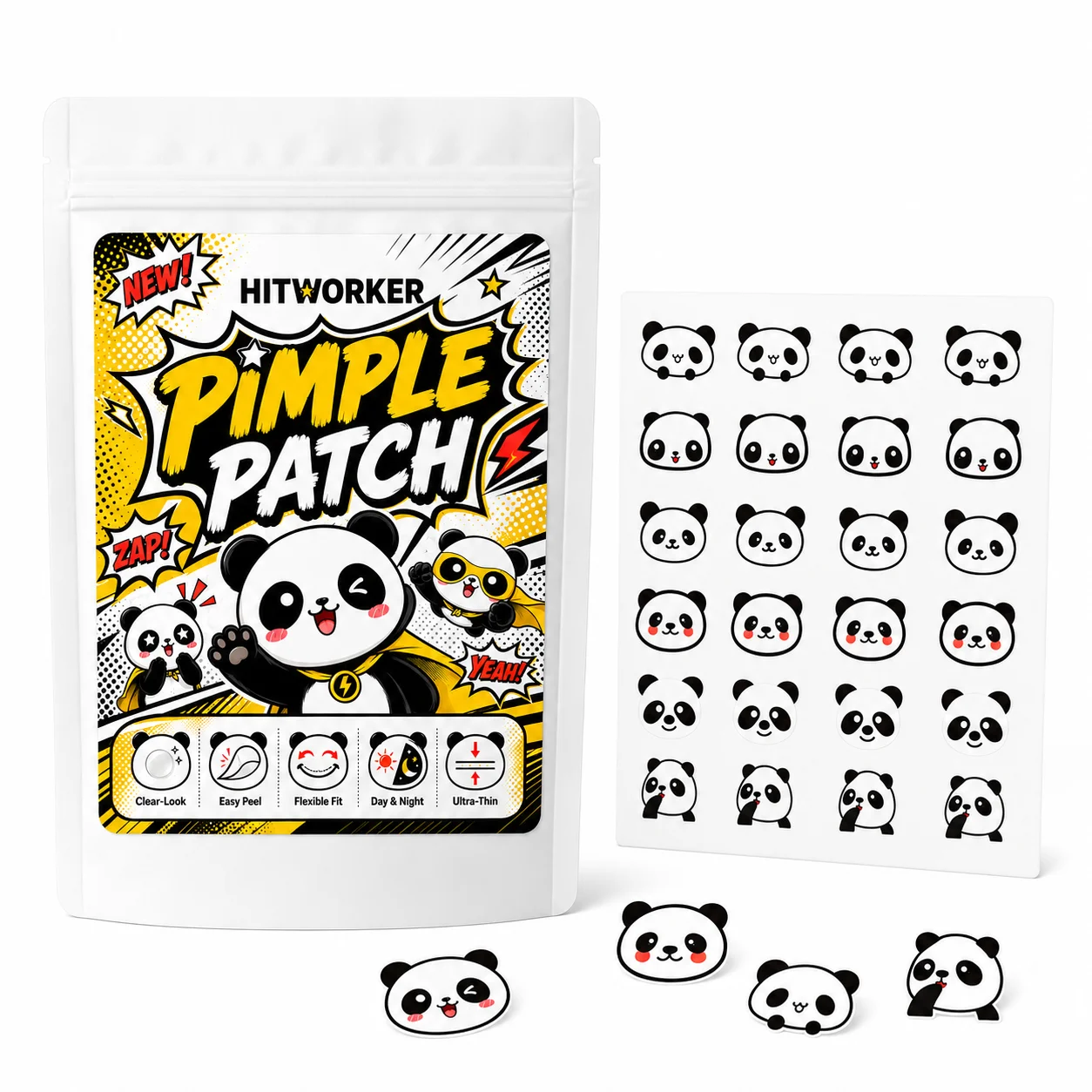 120 Patchs Hydrocolloïdes Transparents pour Boutons, Patchs de Beauté pour Usage Jour et Nuit, Couvre-Boutons Facilement Décollables