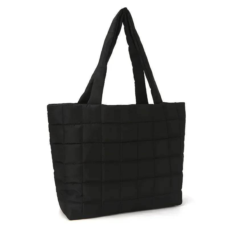 1 Pc Minimalist Quilted Puffy Tote Bag, Large Capacity Crossbody Bag, Trendy Padded Shoulder Bag For Women For Daily Commute