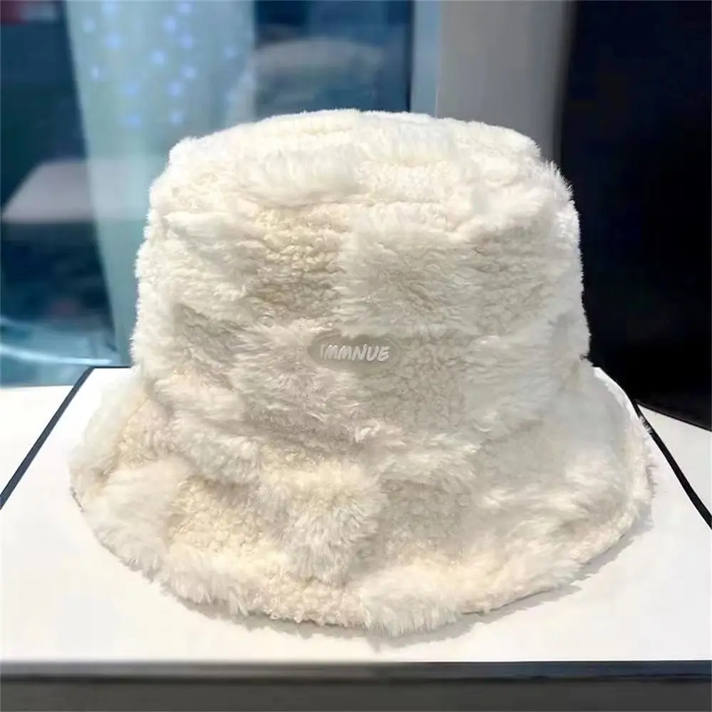 منقوشة متقلب المرأة قبعة بحافة فو الفراء مقاومة للرياح متقلب حوض قبعة دافئة قابل للتعديل صوف الضأن صياد قبعة السفر
