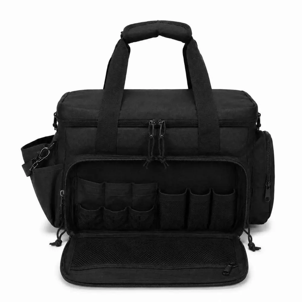 Multiple Pockets Tool Bag Polyester Anti-Friction Bottom Work Tote Reinforced Padded Handle Utility Pouch Repair Projects