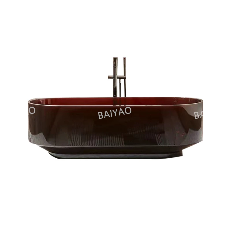 

Ванна Serenity с закатом Отдельно стоящая ванна Прозрачная смоляная ванна Красочная чистая акриловая ванна для 1 человека