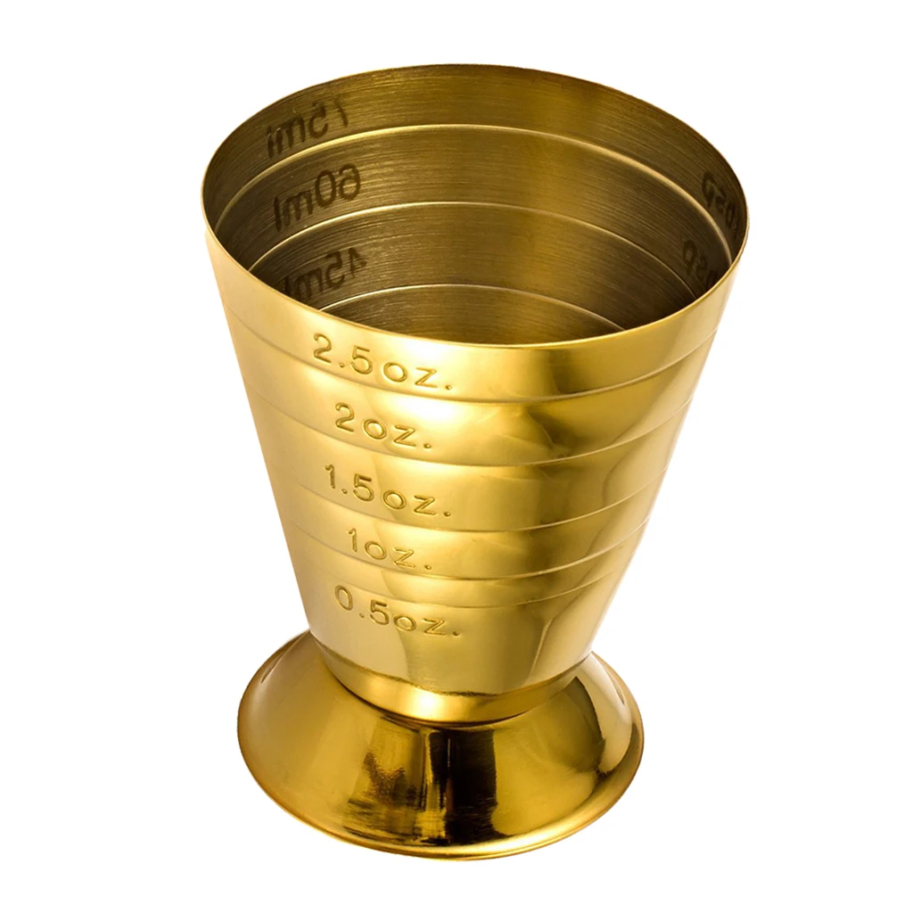 كوب قياس كوكتيل من الفولاذ المقاوم للصدأ مع مقياس أداة نادل النبيذ المنزلي للحفلات