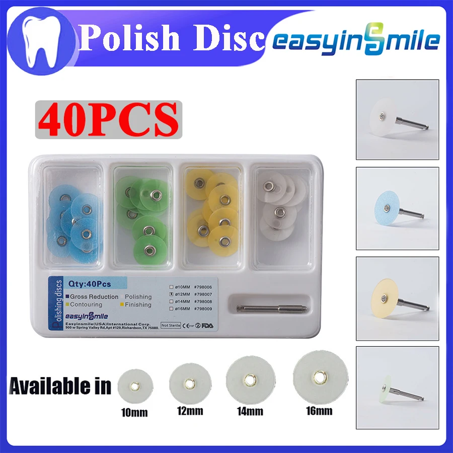 Dental Polishing Discs Gross Reduction Contouring Mandrel Stripes Set Materials Teeth Whitening 4 Color Disk