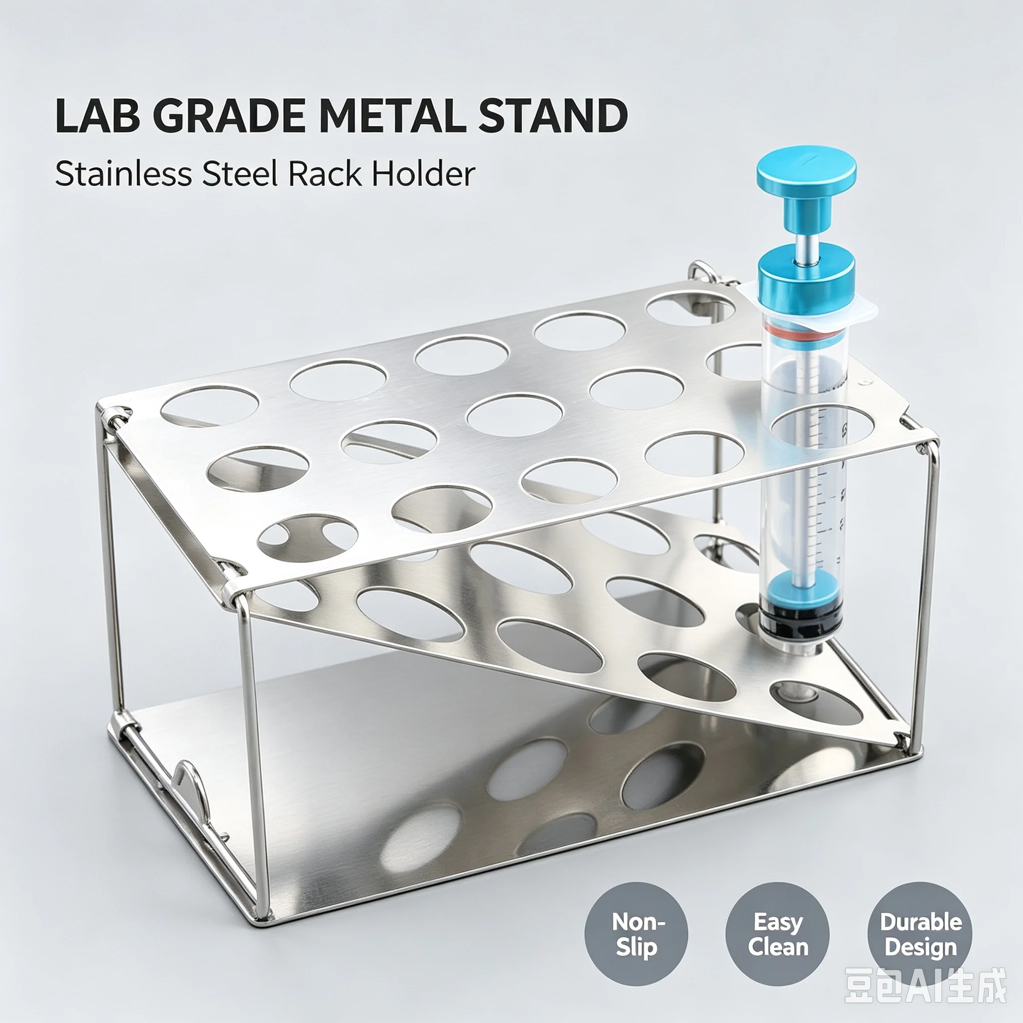 Collapsible Static Rack for 20ml 50ml Fat Grafting Tubes Placement Surgical Stand Tube Organizer for Medical Procedures
