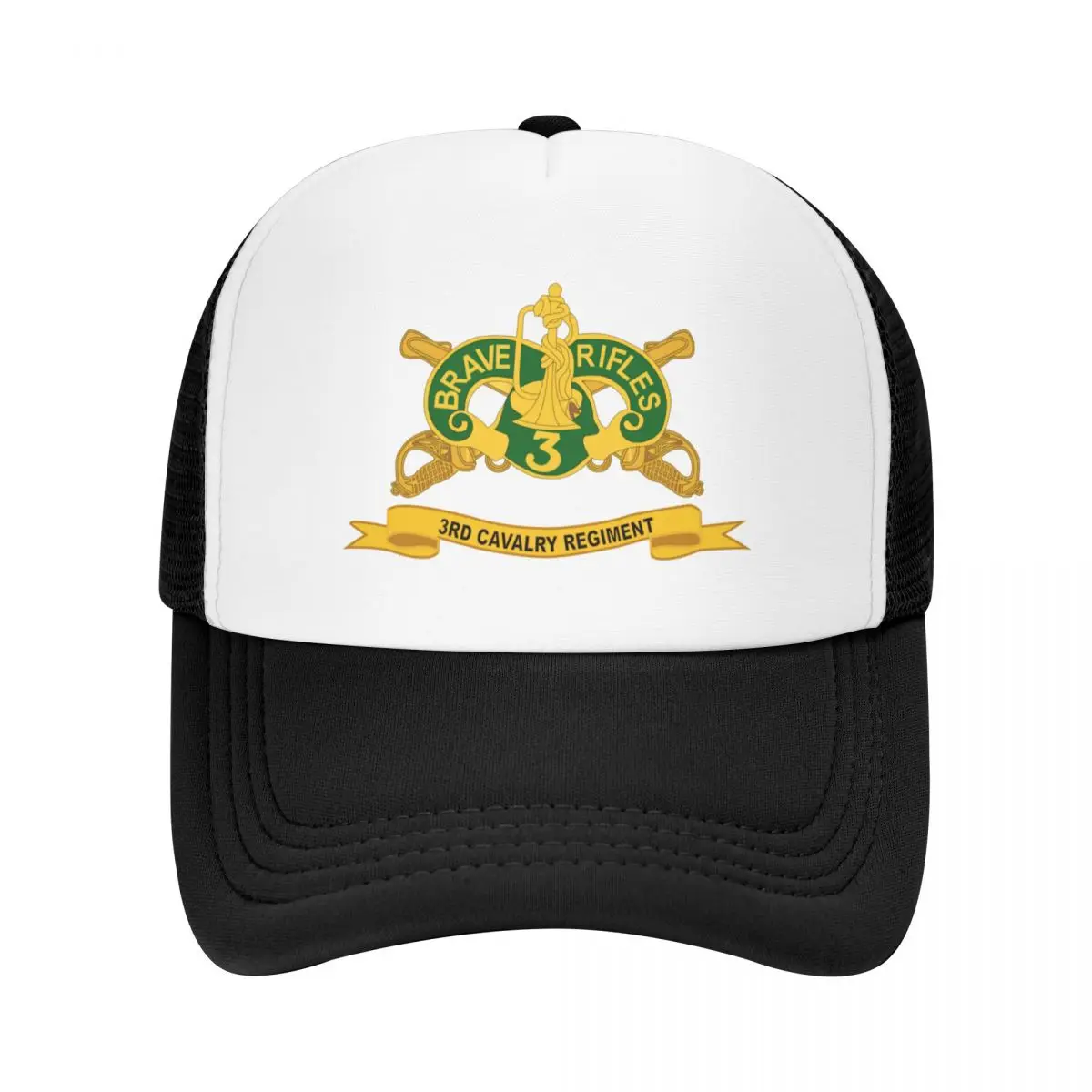 Army - 3rd Cavalry Regiment w Br - Ribbon Baseball Cap Golf Hat western Hat Men's Baseball Women's