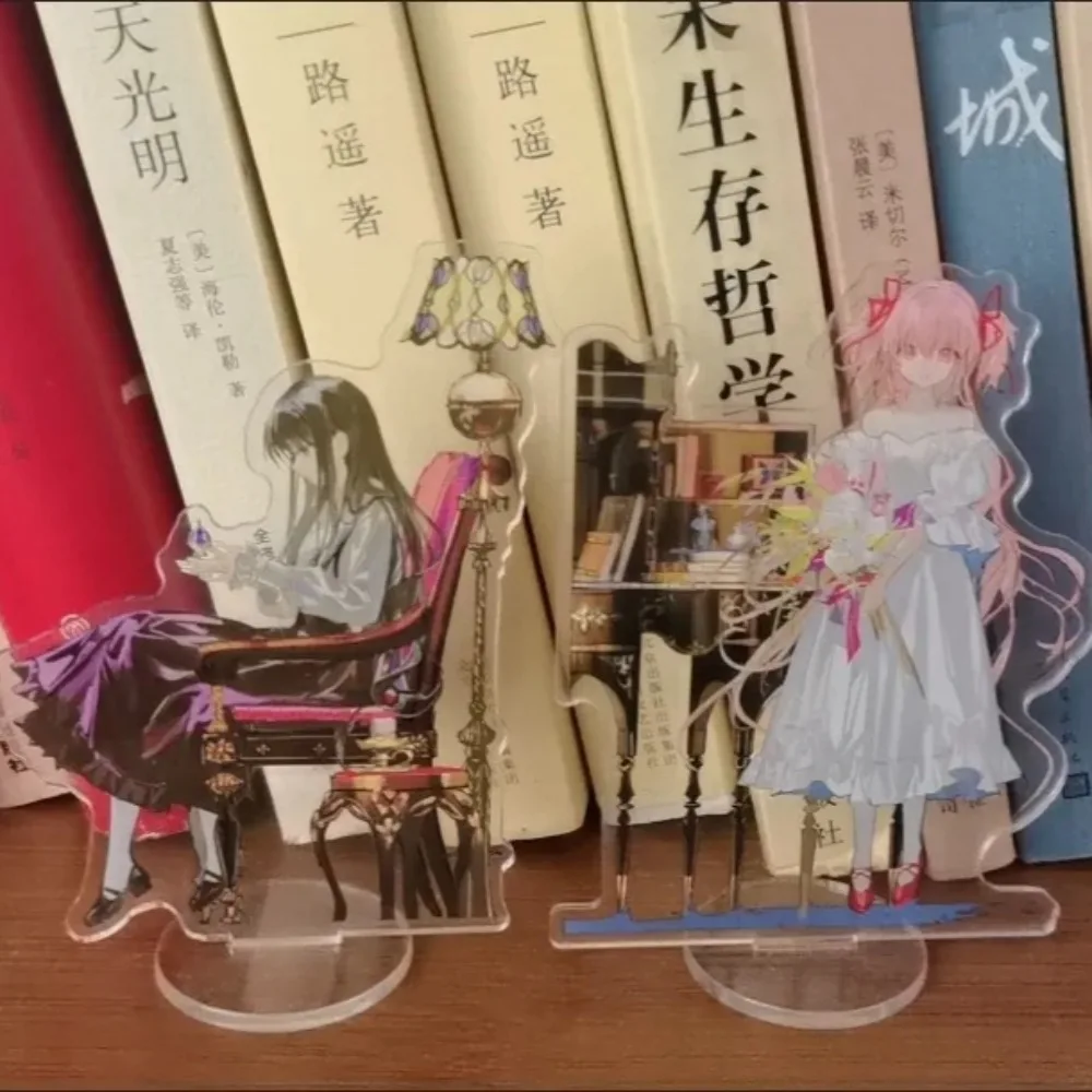 Puella Magi Madoka Magica أكريليك حامل الشكل Kaname Madoka Akemi Homura أنيمي الأجهزة الطرفية لطيف الكرتون سطح المكتب حلية جديدة