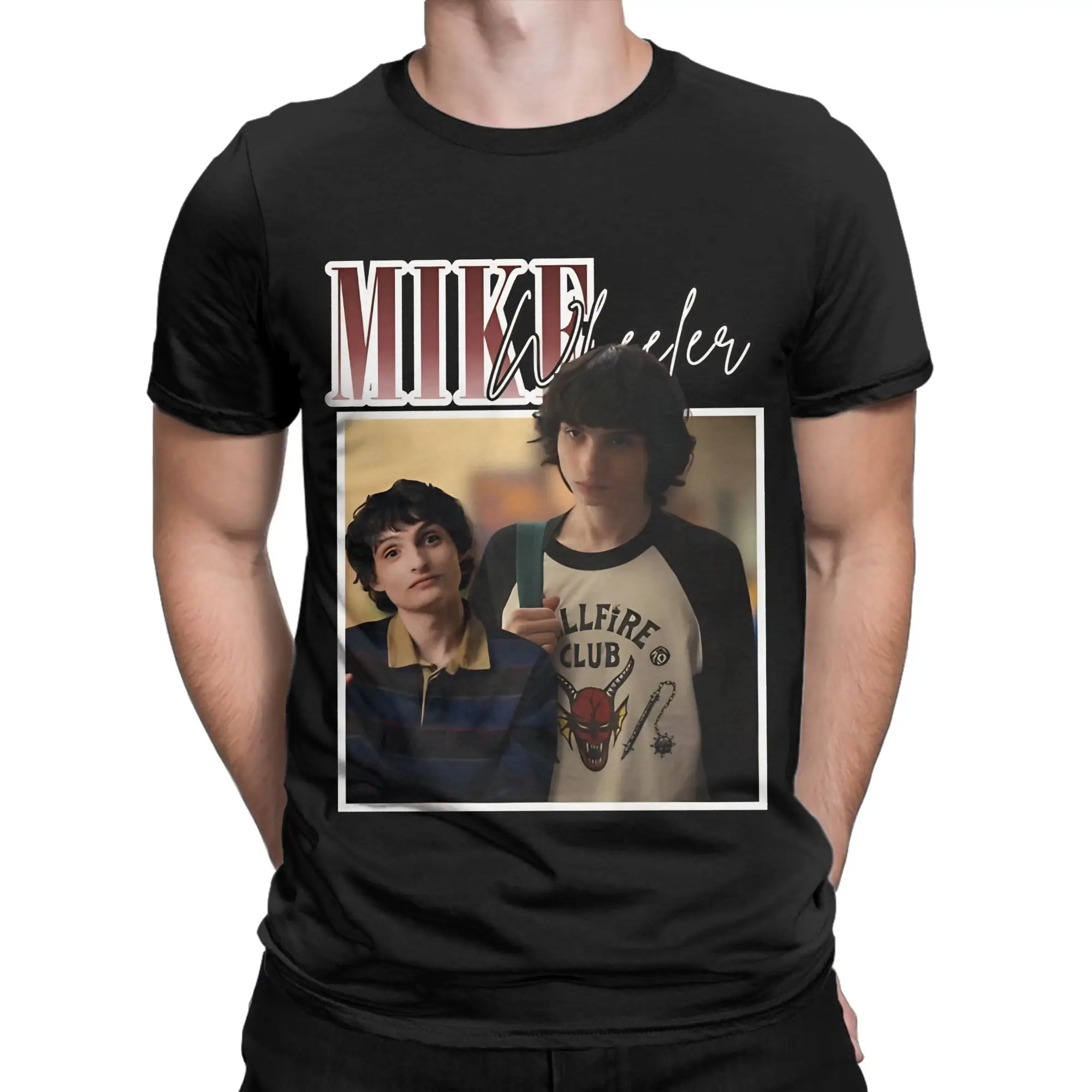 

Mike Wheeler Outfit Men Women T Shirts Pure Cotton Tee Graphic Printed T-shirt Clothing