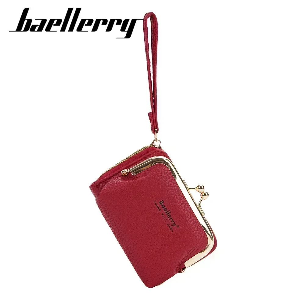 2024 New Women\'s PU Leather Mini Women\'s Wallet Wrist Strap Short Zero Wallet Coin Clip Bag Multi Card Card Bag Money Clip