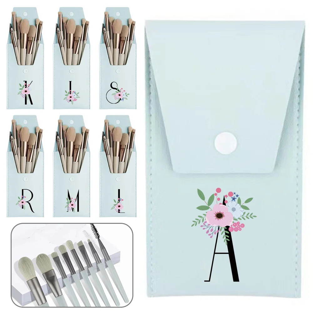 

Women Cosmetic Brush Kit Nose Eye Smudge Soft Shadow Foundation Brush Outdoor Makeup Tools Flower And Black Pattern
