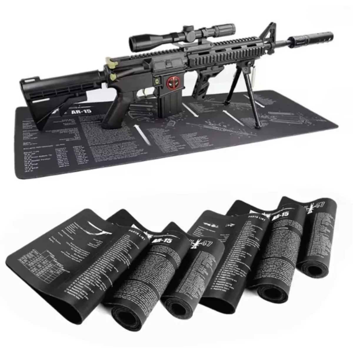 Tactical G-un Pad Cleaning Pad E-sports Game Mouse Pad AR-15 Wind Table Pad Anti Slip Repair Build Tool view 6