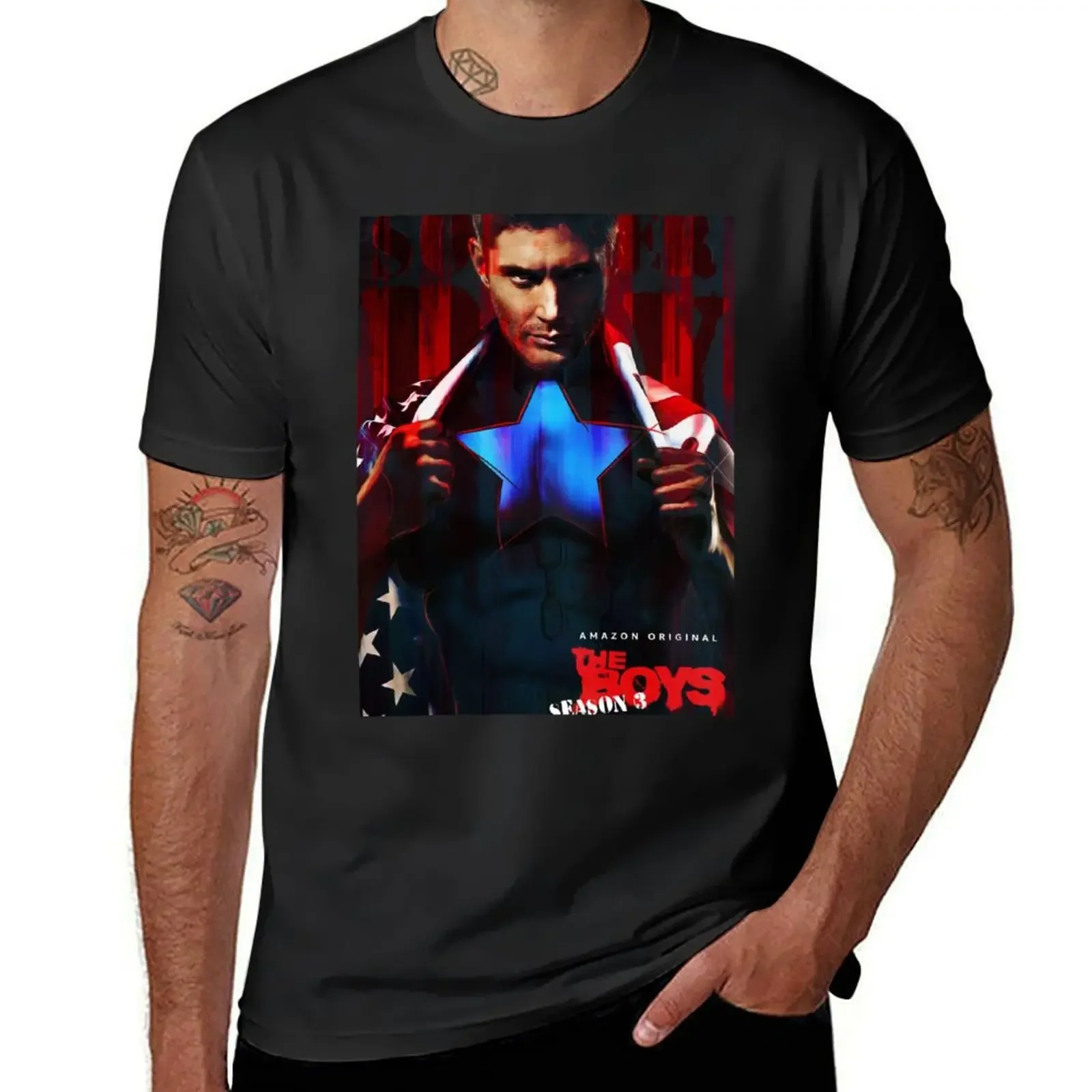 

Jensen ackles as soldier boy T-Shirt sports fans quick-drying cotton graphic tees rapper graphic tees men graphic t shirts