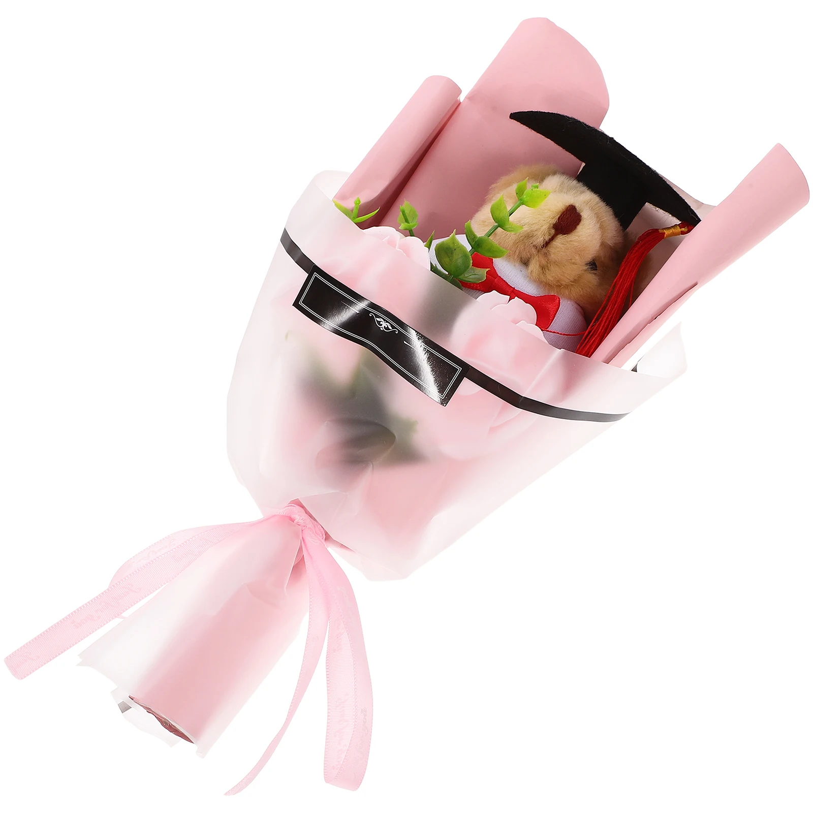 Bouquet di orsi di laurea Animali di peluche Fiori artificiali Regali per bambini in carta