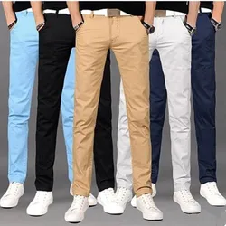 2023 summer New Casual Pants Men Cotton Slim Fit Chinos Fashion Male Brand Clothing Plus Size Trousers cargo pants streetwear