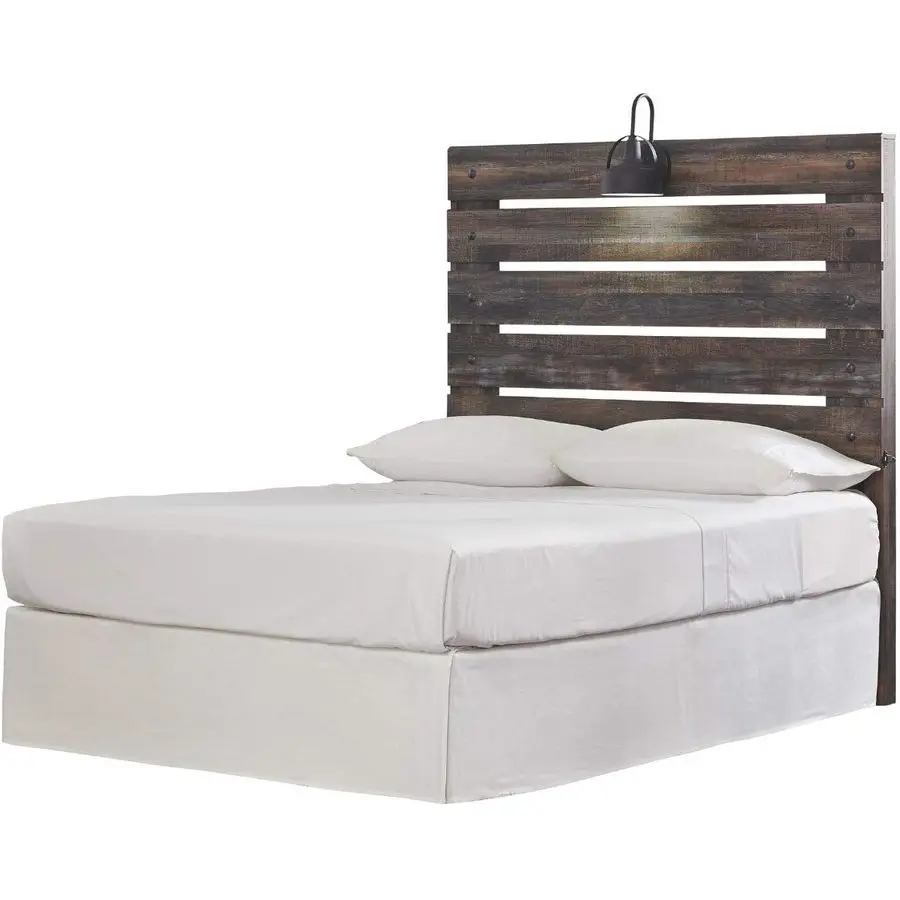 Design by Ashley Adjustable Metal Bolt on Bed Base Frame with Protective Floor Glides, Queen, Black