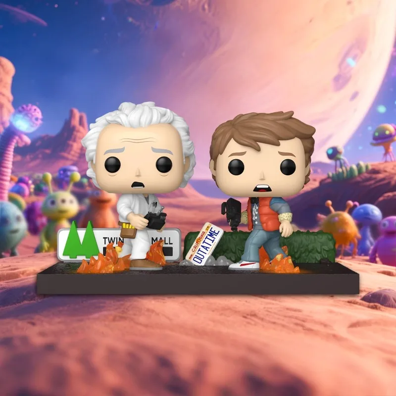 

Genuine Edition FUNKO POP Back To The Future: Doc Brown, Marty Action Desktop Decoration Ornament Model Toys Collectible Model