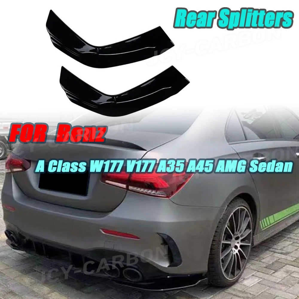 

JCYECF глянцевый автомобильный задний бампер, боковые брызговики, фартук для Mercedes Benz A Class W177 V177 A35 A45 AMG Sedan 2019-2023