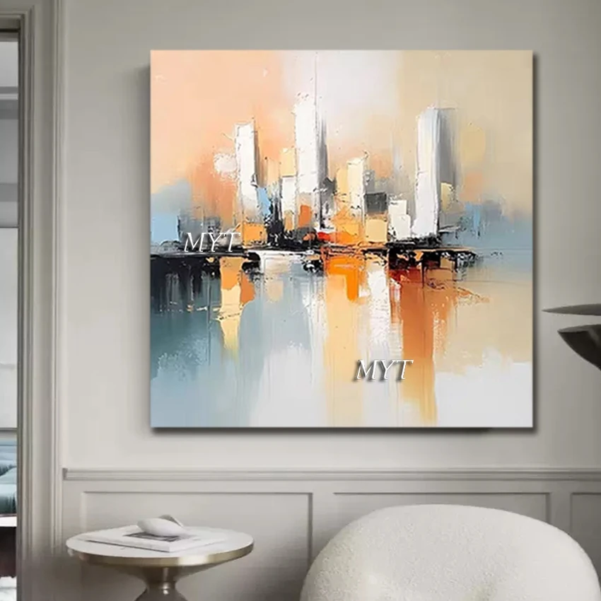 

Outdoor Scenery Abstract Oil Paintings, Acrylic Decoration Art Picture, Large Size Design, Modern Canvas Wall, 100% Hand-painted