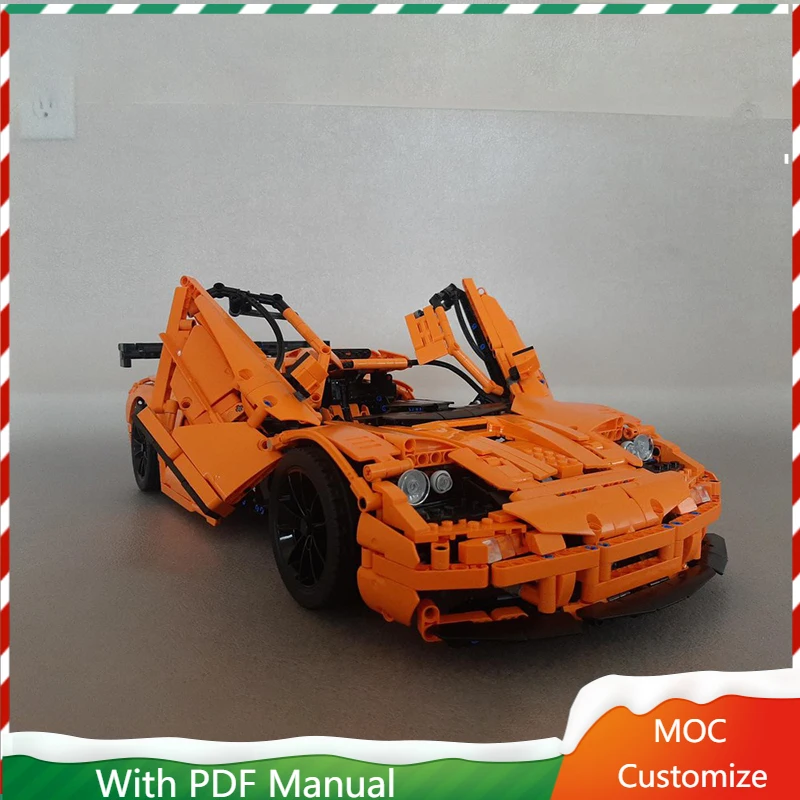 3171 Teile Heißer Verkauf MOC Orange Supercar Modell Modulare DIY Bausteine Kinder Montage Display Spielzeug Festival Überraschung Geschenk