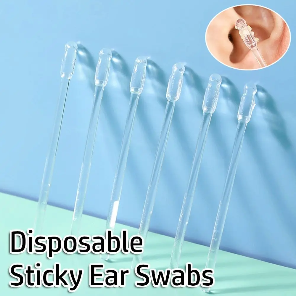 Durable Disposable Disposable Ear Swabs Ear Cleaner Soft Sticky Ear Digger Sticky Earwax Remover Stick for Olders Adult Kid