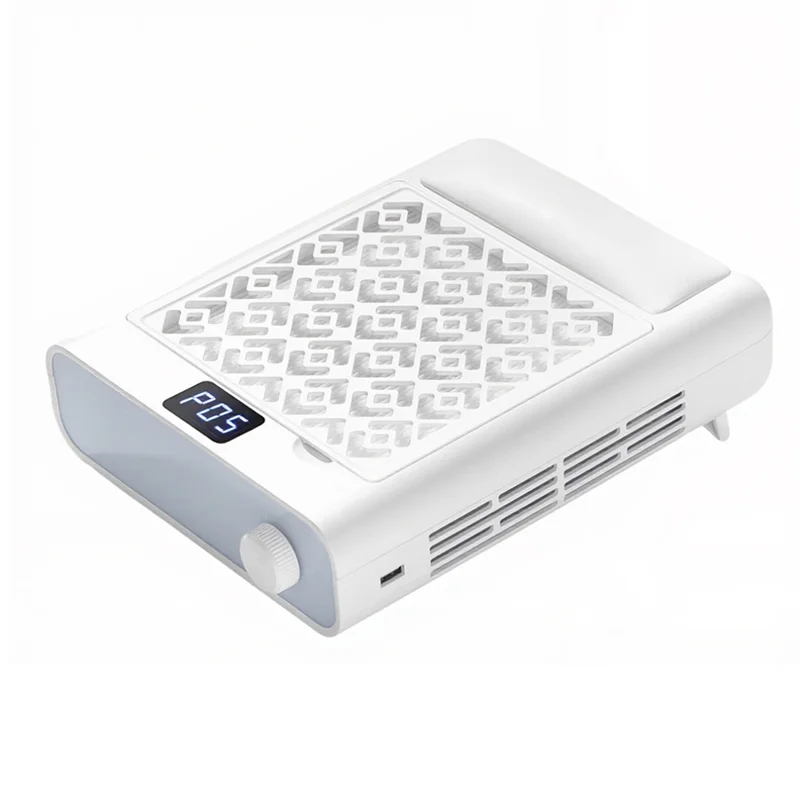 A98I-Brushless 5-Speed Turbine Vacuum Cleaner Professional Nail Dust Collector For Acrylic Nails Includes Hand Pillow 2 Filters
