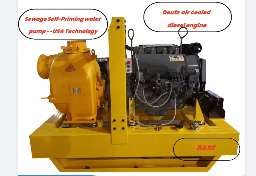 Stationary Type Self-priming diesel Engine Water Pump Set for Industrial Sewage
