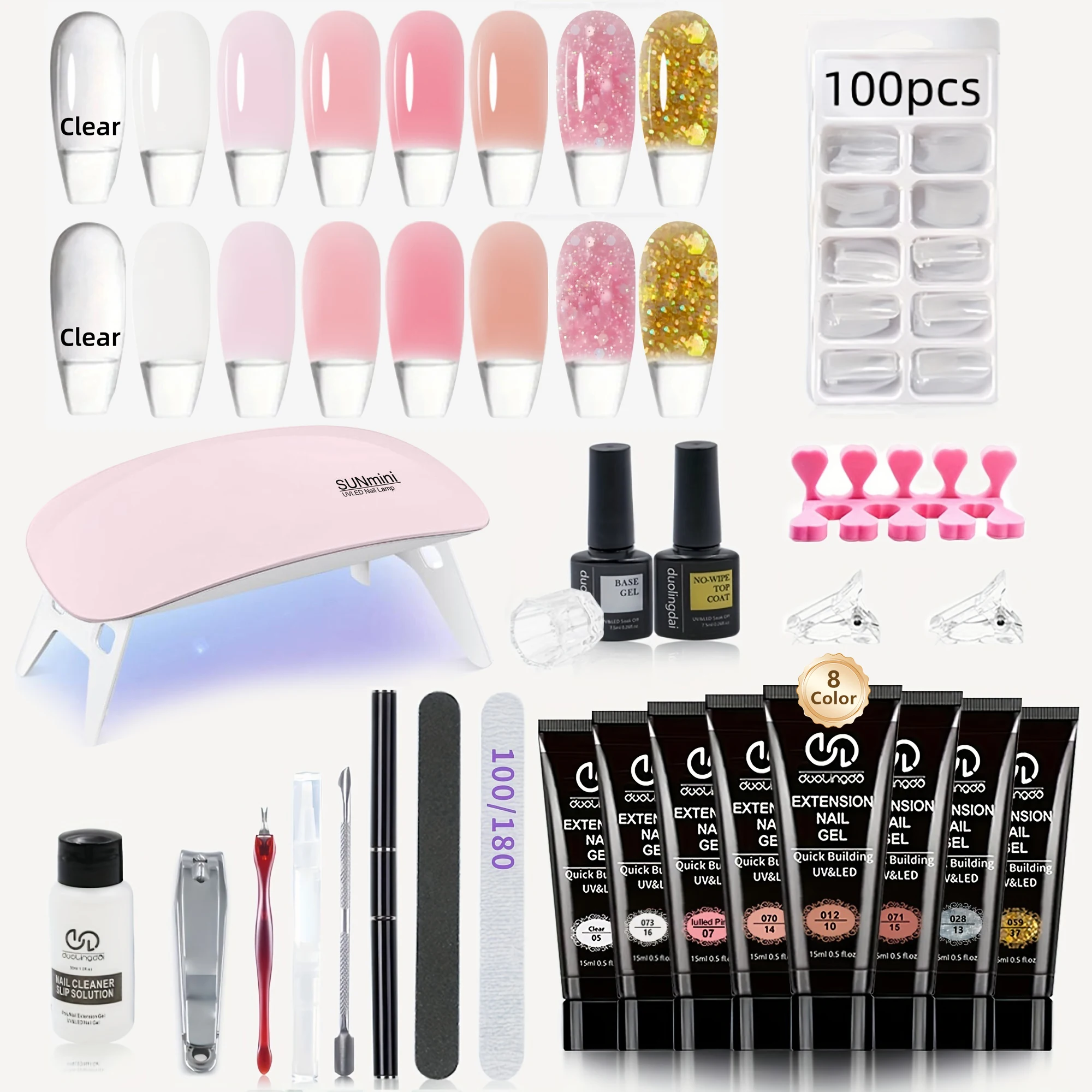 Polygel Nail Kit - Kit de Gel para Extensão de