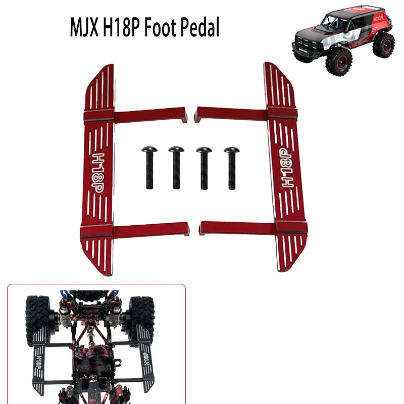 Metallmodifizierte linke und rechte Fußpedale für MJX 1/18 HYPER GO H18P RC Car Upgrade-Zubehör