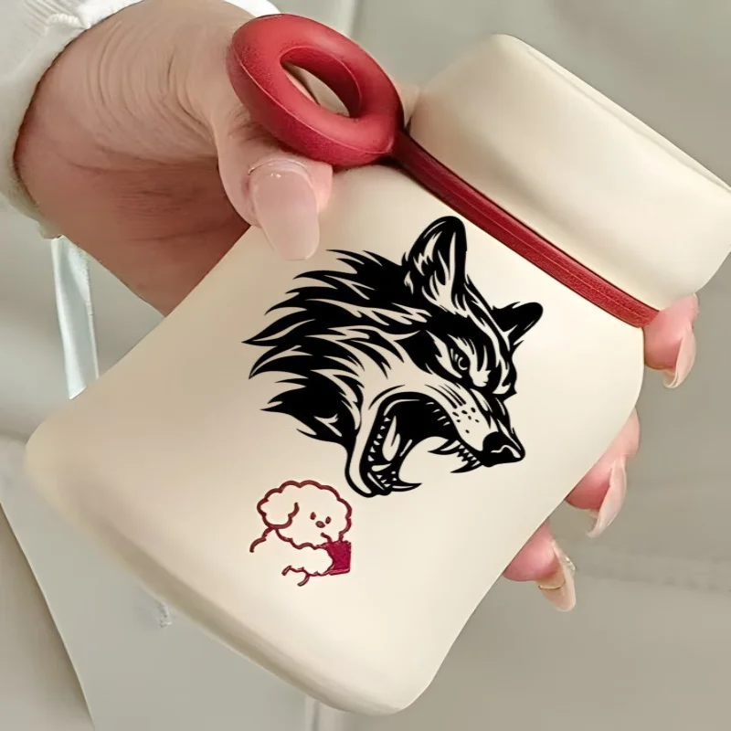 1PC Angry Wolf Head Sticker Waterproof Vinyl Decal, Tribal Decor for Car Motorcycle Bike