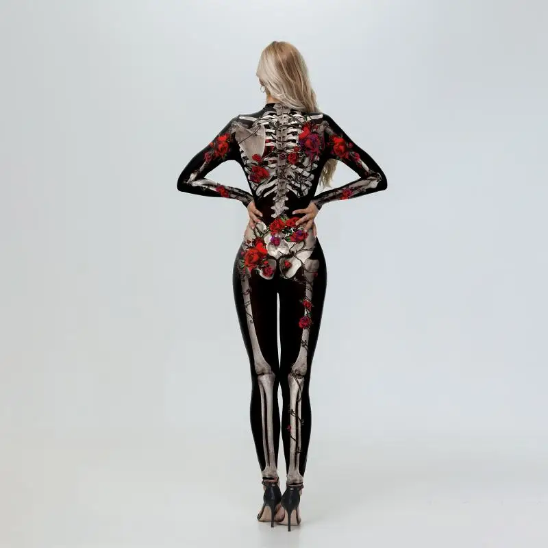 Costume de Cosplay de Modules Seton pour Femme, Combinaison de Batterie, Imprimé 3D, Drôle, Crâne, artificiel astique, Imbibé, Nouveauté, Vêtements Féminins, Tenue Effrayante