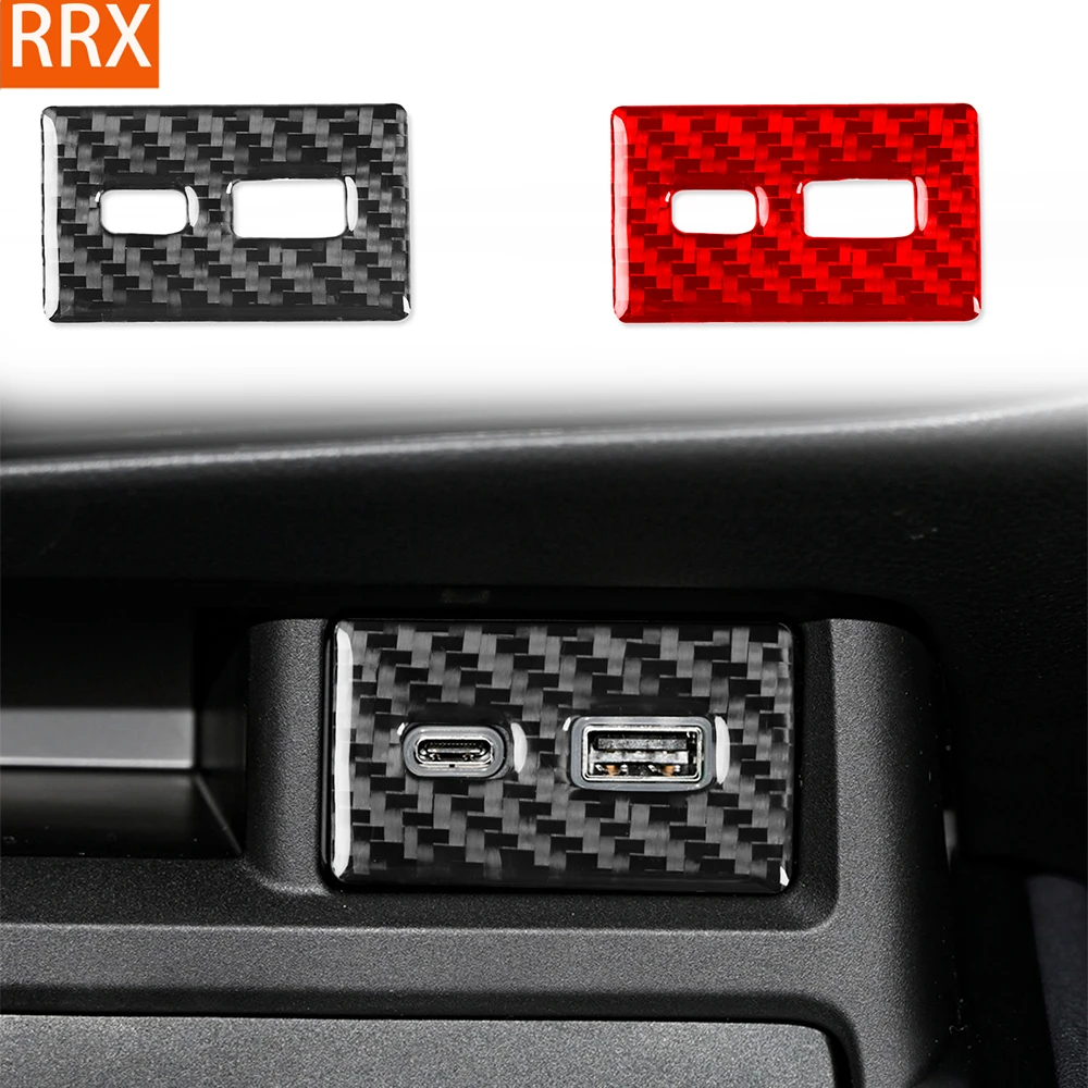 For Lexus NX 250 300 350H 2022-2024 Real Carbon Fiber Sticker Front centre charging port panel Car inside decorative Accessories