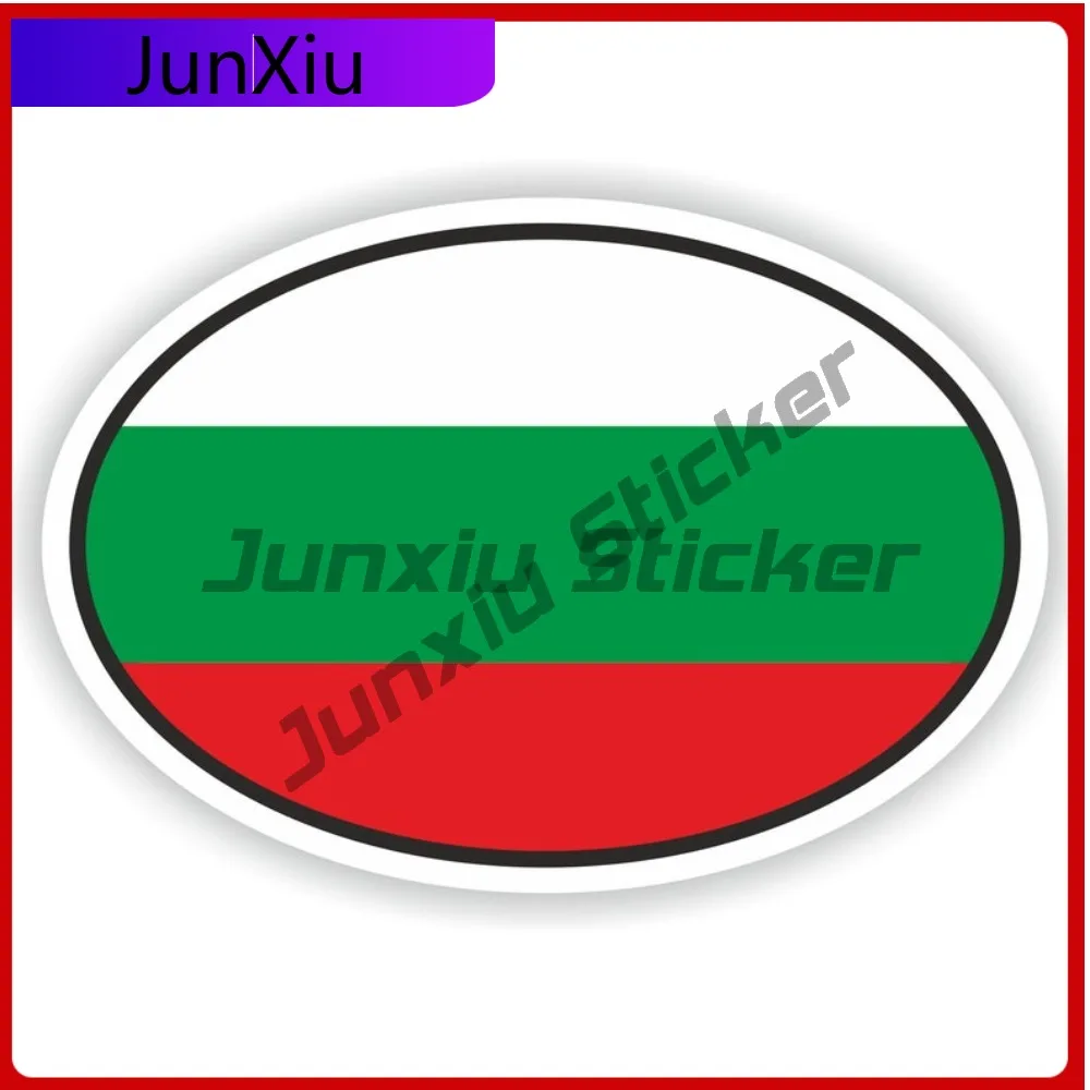 

Bulgaria Oval Flag Sticker Waterproof Decals Scratch Cover Decals Adventure Motorcycle Stickers Car Decoration Styles Racing Dec