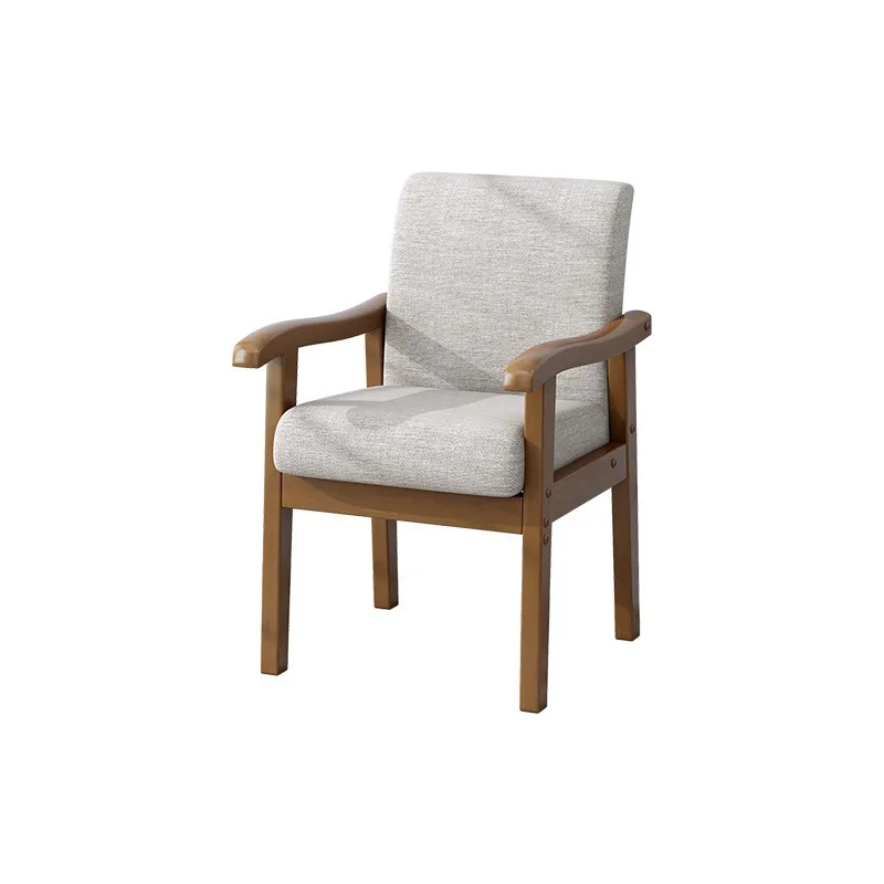 Silla de madera maciza, sofá individual, silla de escritorio para ordenador, sillón con respaldo cómodo para el hogar, silla para personas mayores de mahjong