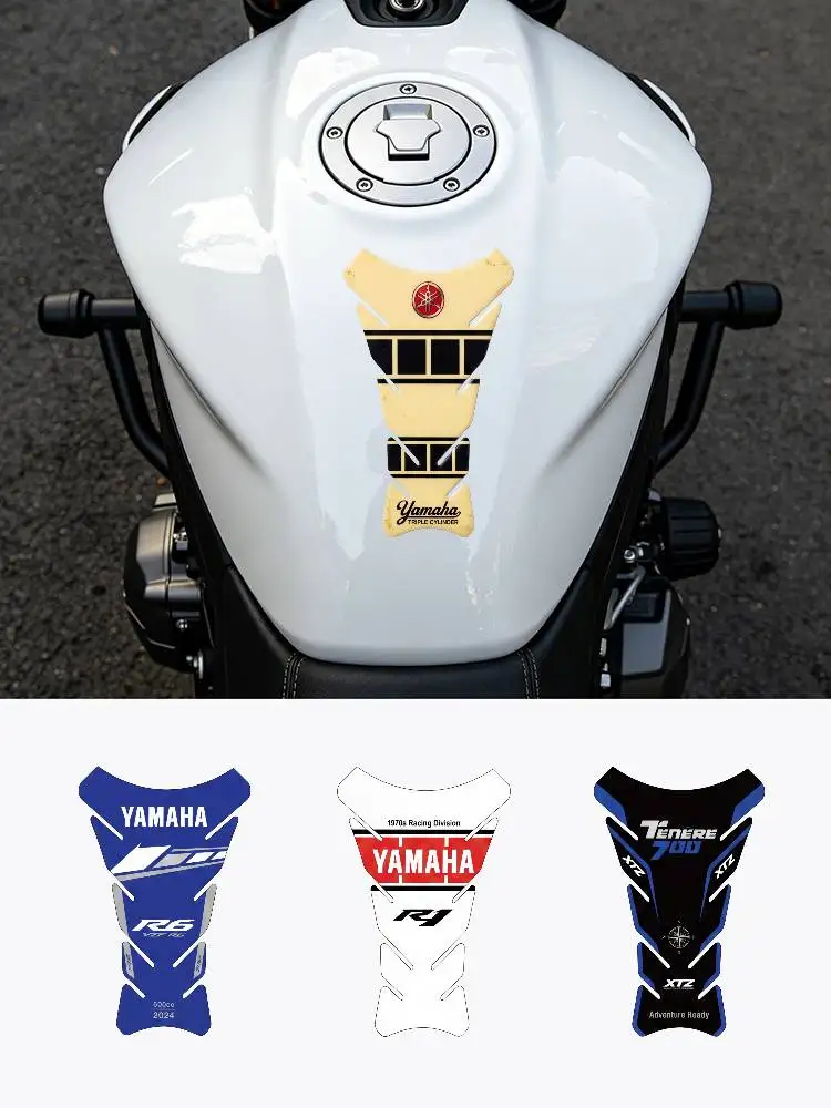 

FOR YAMAHA Motorcycle PVC Tank Pad Tank Cap Protector Racing Sticker Universal