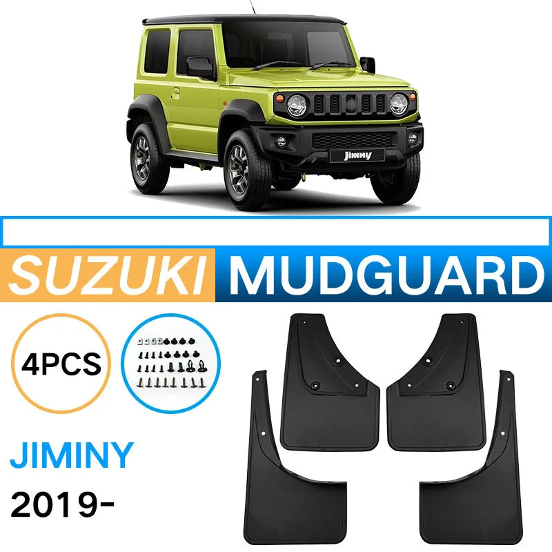 Mudguards Suitable For Suzuki Jiminy 2019-2023 Black Car Mudguard Leather Auto Replacement Exterior Parts