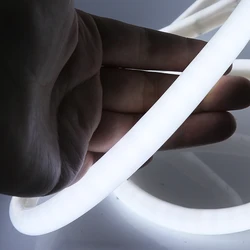 220V Round LED Neon Strip Light with EU Plug 2835 120LEDs/m IP67 Outdoor Waterproof Flexible Neon Rope Light For Holiday Decor