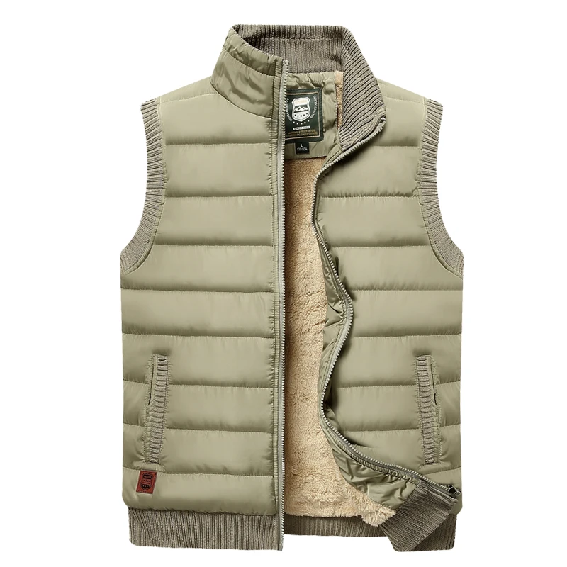 

New Stand-up Collar Jacket Vest for Men's Winter Sleeveless Down Vest Mens Work Vest Outdoor Jacket Men's Thermal Soft Vest