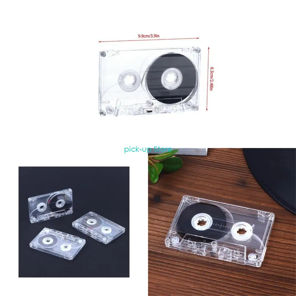 Cinta cassette en blanco Q5WA para grabación sonido realista transparente 45/60/90 minutos