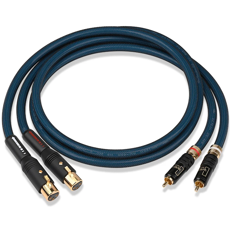 ATAUDIO HiFi 2RCA auf 2XLR Audiokabel Hochwertiges OCC versilbertes 2RCA Stecker auf 2XLR symmetrisches Stecker/Buchse Kabel für Lautsprecher 4
