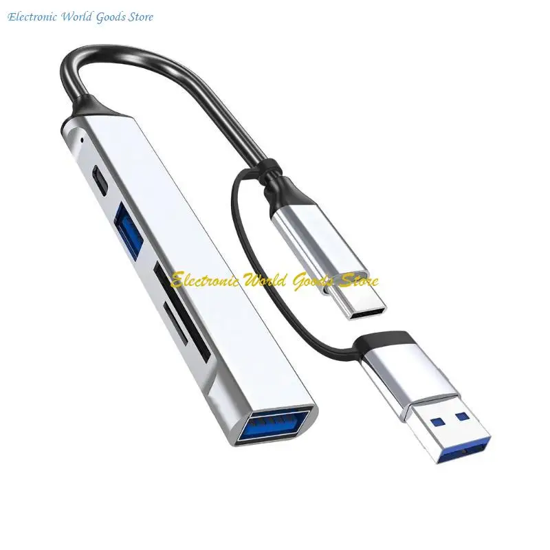 A3PD USB C+USB HUB 5 PORT USB SPLITTER MUNTEDED CABLE CABLE CABLE