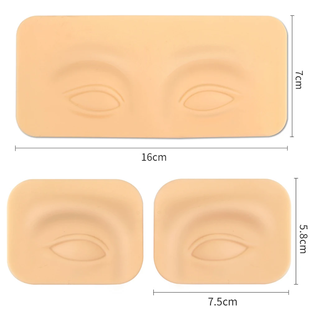 High-Quality Silicone Eyebrow Practice Pads for Beginners Thickened Lifelike Skin Single Eye Small Flat Base Perfect for Ta