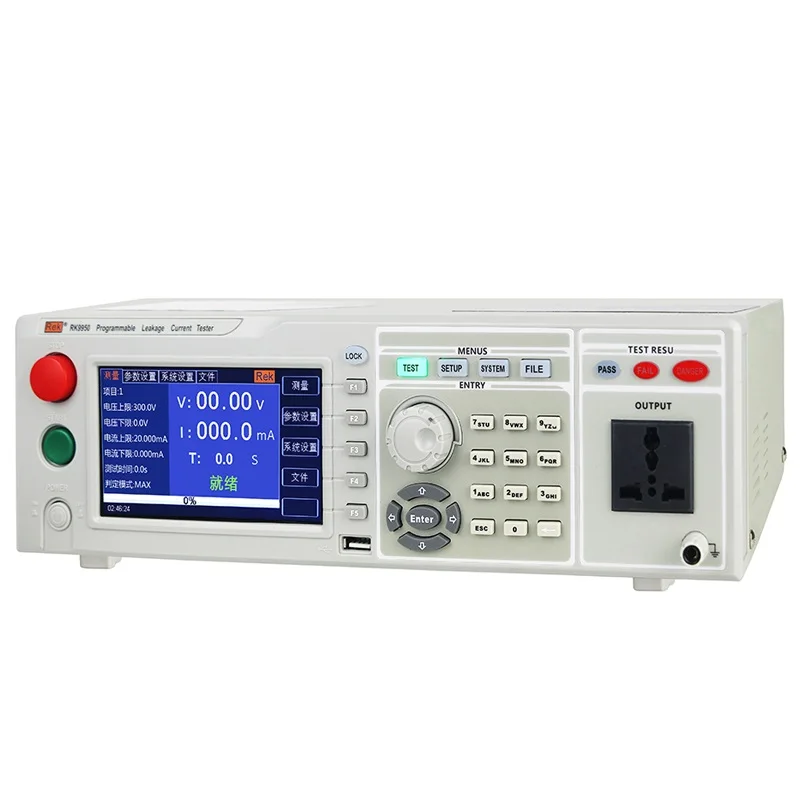 Rek RK9950 Programmable Leakage Current Tester,Voltage 0-300V, Current 0.001-20.00mA