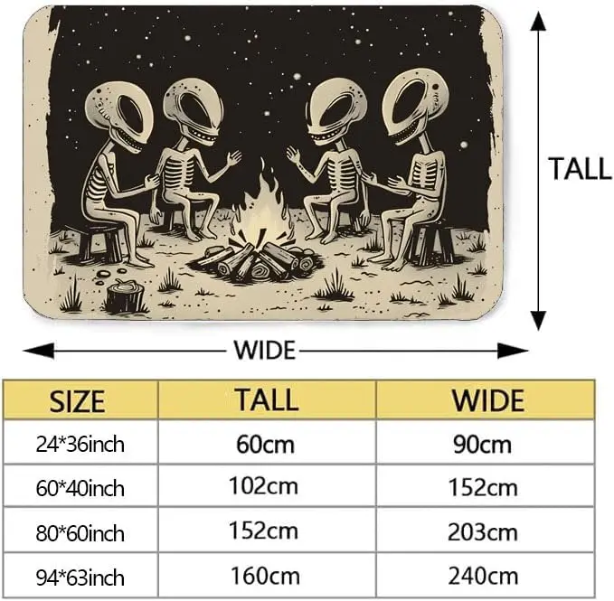 Cartoon Alien Home Decoration Carpet, The Appearance of Aliens Makes People Have a Deeper Understanding of The Universe and Feel