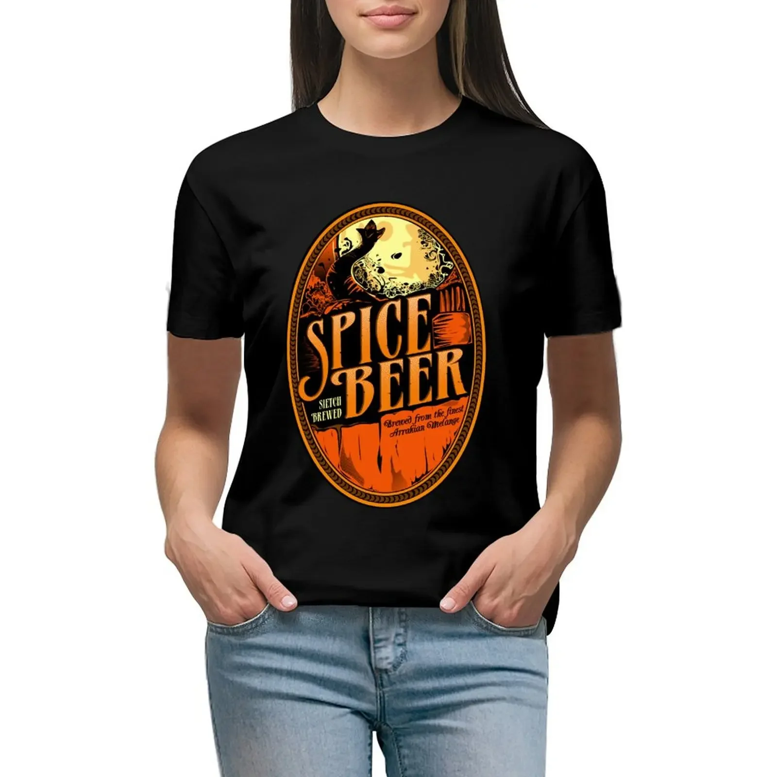 

Spice Beer Label T-Shirt hippie clothes summer tops new edition t-shirt dress for Women plus size sexy