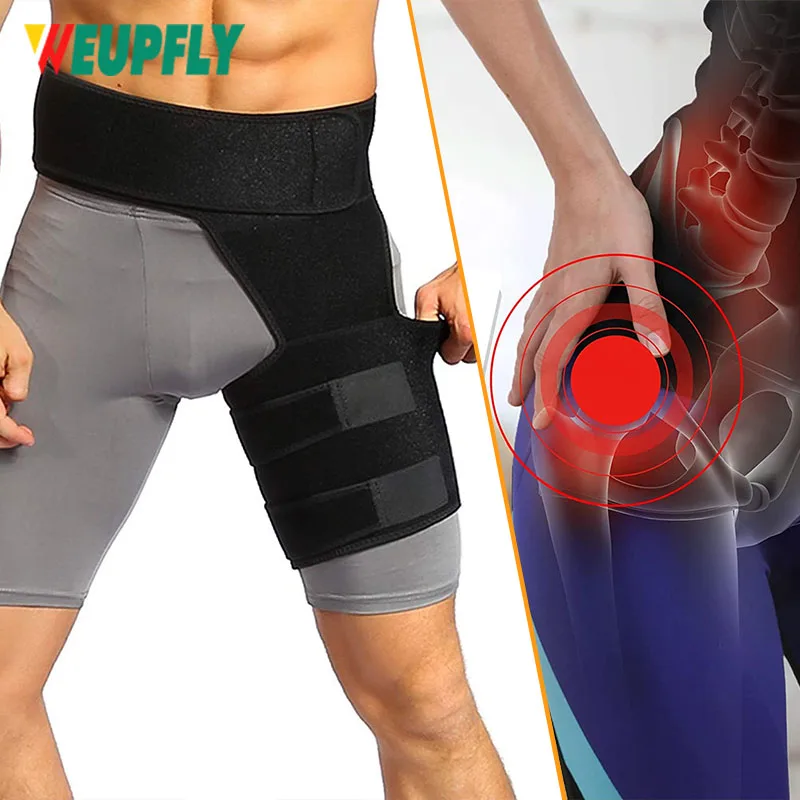 Hip Brace,Sciatica Pain Relief Brace,Thigh/Hamstring Compression Support,Lower Back Support Brace,Unisex Hip Compression Wrap