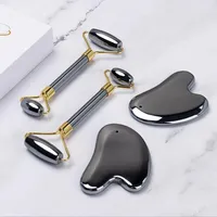 Terahertz Energy Stone Guasha Massage Tool Massage roller Meridian Scraping Board Acupuncture Point Massager Face Eye Slimming
