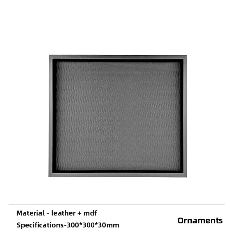 Modern Creative Wavy Texture Leather Tray, Rectangular Decorative Storage Organizer for Living Room Coffee Table Decor Ornament