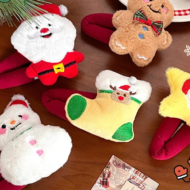 Kerst Pluche Pop Haarspeldjes Sneeuwpop Gember Man Haarspeld Bb Clip Pony Haarspelden Nieuwjaar Haarspeldjes Haaraccessoires