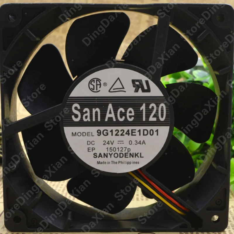 d 1PCS For SANYO 9G1224E1D01 | 24V 0.34A | 12CM | Quiet Industrial Chassis Cooling Fan