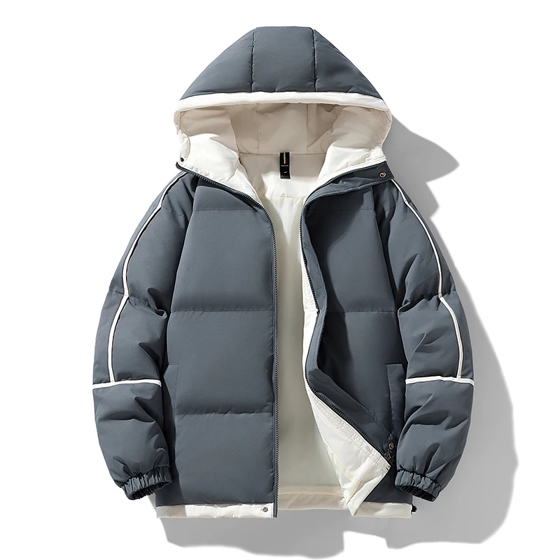 New Thick Warm Lined Winter Jackets Men Casual Windproof Jacket Padded Coats Puffer Parkas Hooded Harajuku Outwear Mens Clothing