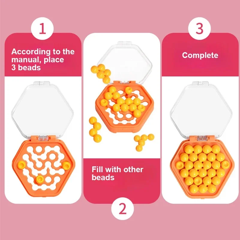 Mini Pocket Montessori Puzzle Toys Beads Game IQ Board Game Children\'s Spatial Logical Thinking Training Kid Education Toys Gift